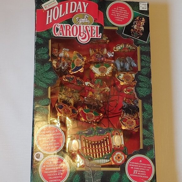 Vintage Mr. Christmas Holiday Carousel In Box WORKS COMPLETE - Picture 1 of 8
